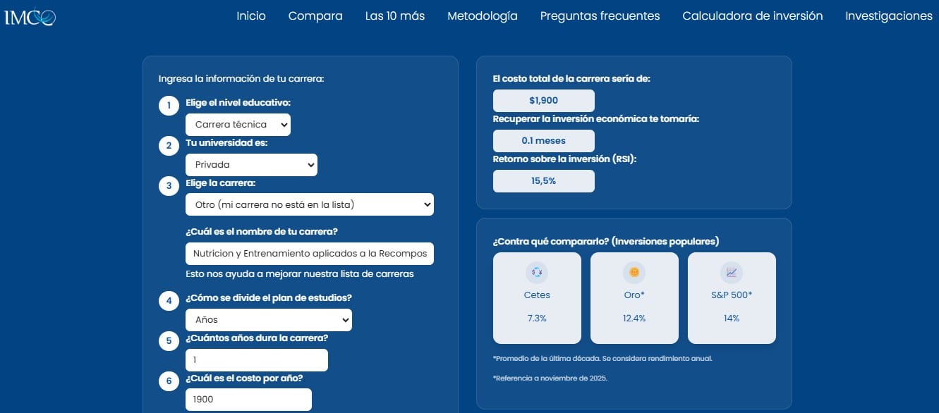 ROI del Diplomado por el IMCO