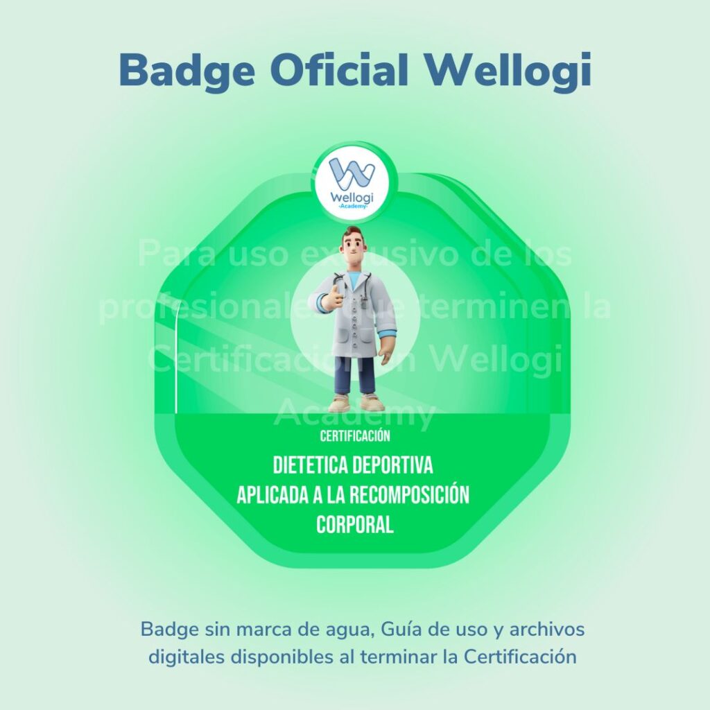 Badge – Certificación en Dietética aplicada a la Recomposición Corporal