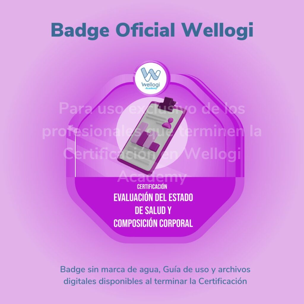 Badge Certificación en Evaluación del Estado de Salud y Composición Corporal