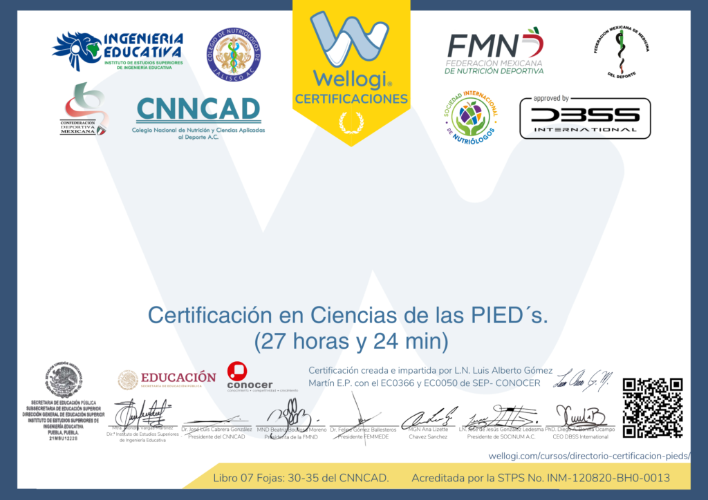 Certificación en Ciencias de las PIED