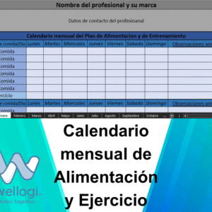 Calendario mensual de Alimentación y Ejercicio